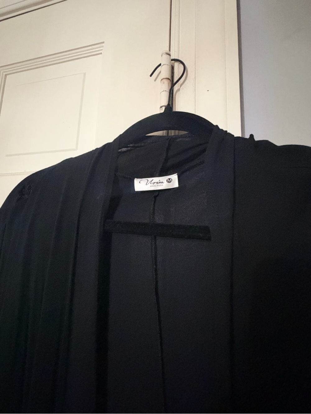 Vince Black Open-Front Trench Coat